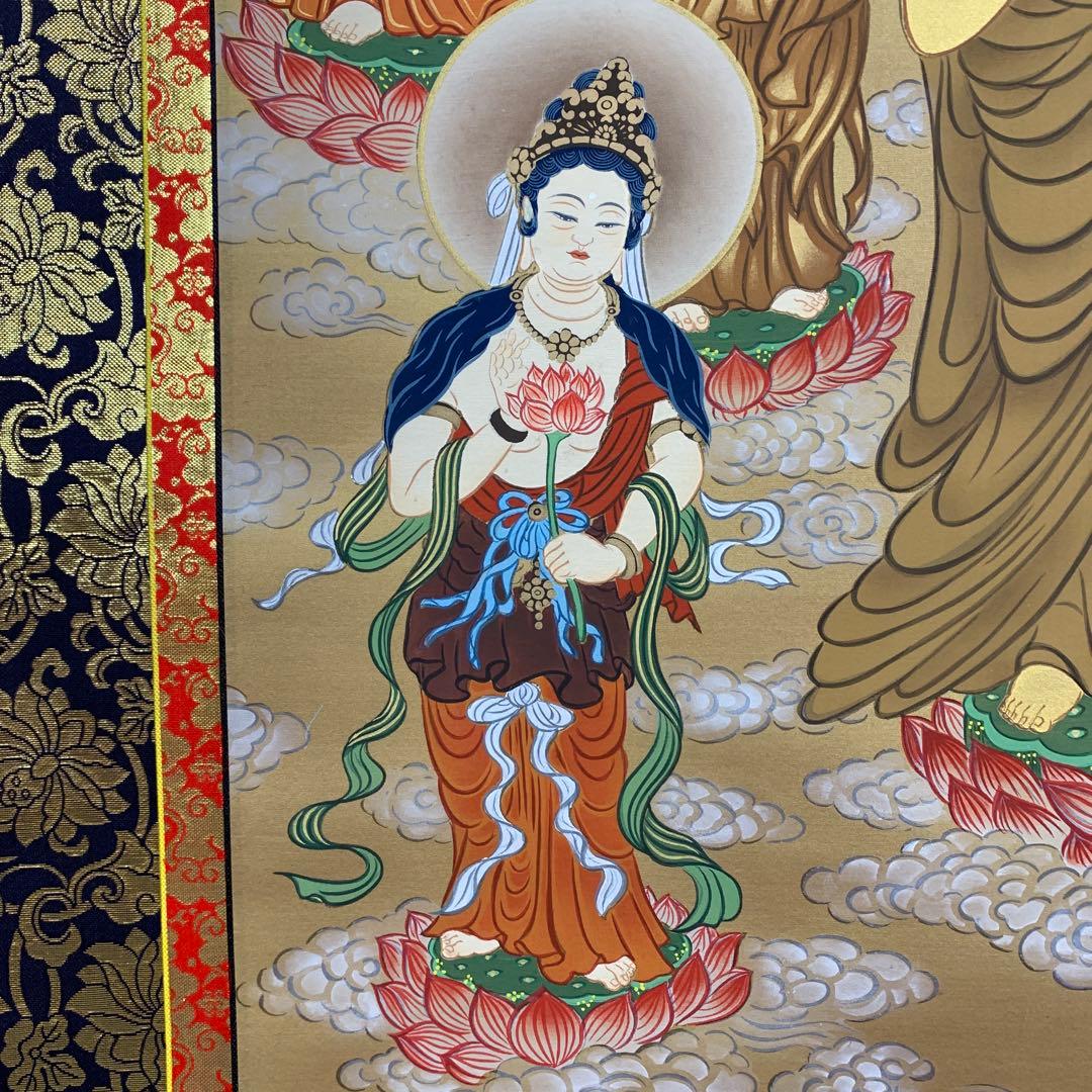 掛け軸３本 ①国井幸雪作 十三佛②佐藤眉山作 春慶桜図③柳沢寿江作 梅に鶯図