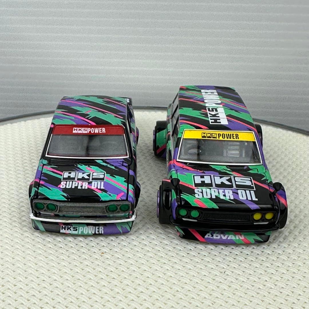 街道ハウス　MiniGT　ダットサン 510　ワゴン　 V1 HKS 2台セット
