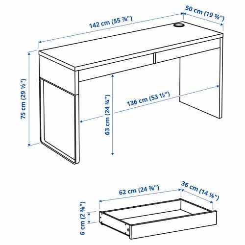 IKEA デスク MICKE　ミッケ　ホワイト