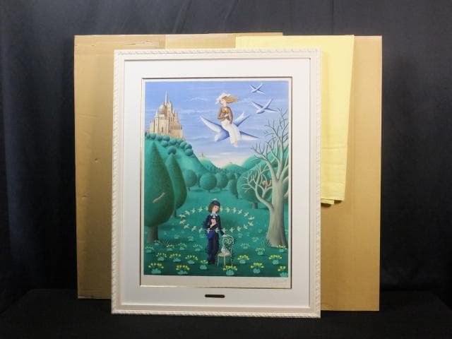 レイモン・ペイネ　直筆サイン『メルヘン』リトグラフ　大判 2401260829F