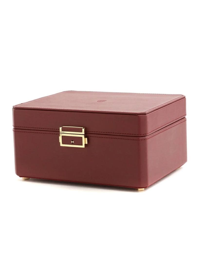 未使用品　agete アガット　ジュエリーボックス　レッド　外箱付き　インテリア