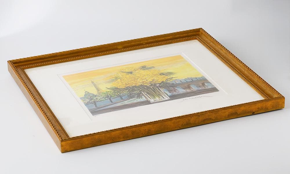 絵画 版画 ミッシェル・アンリ『黄色い花束』 リトグラフ 7/300 巨匠 パリ