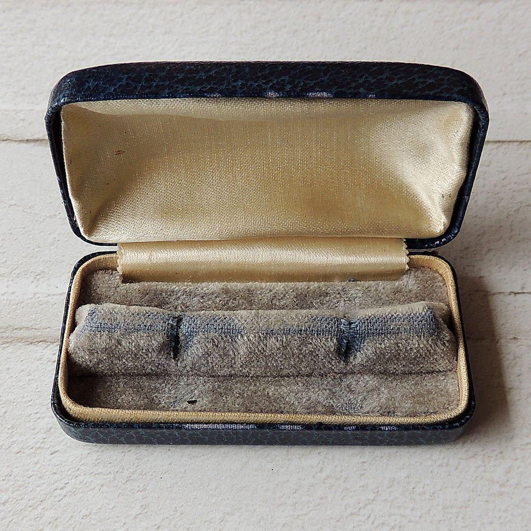 1930年代 アンティークジュエリーケース（ダークブルー）