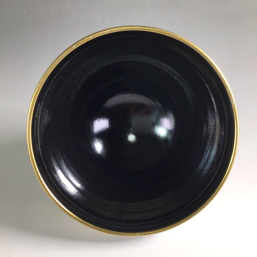 Ｒ３５１　茶碗　十客　『橋本永豊造』『色変わり青海波文』『数茶碗』　共箱茶道具