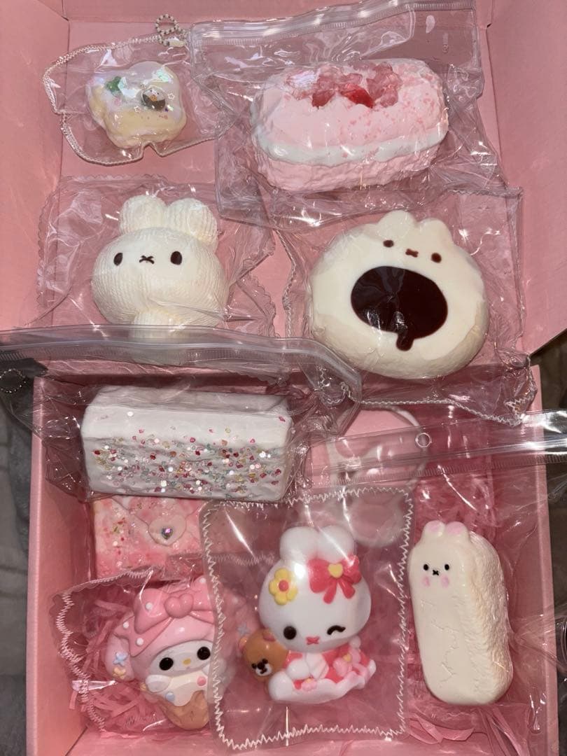 スクイーズ　まとめ売り　うさぎ　氷バター　ピンク