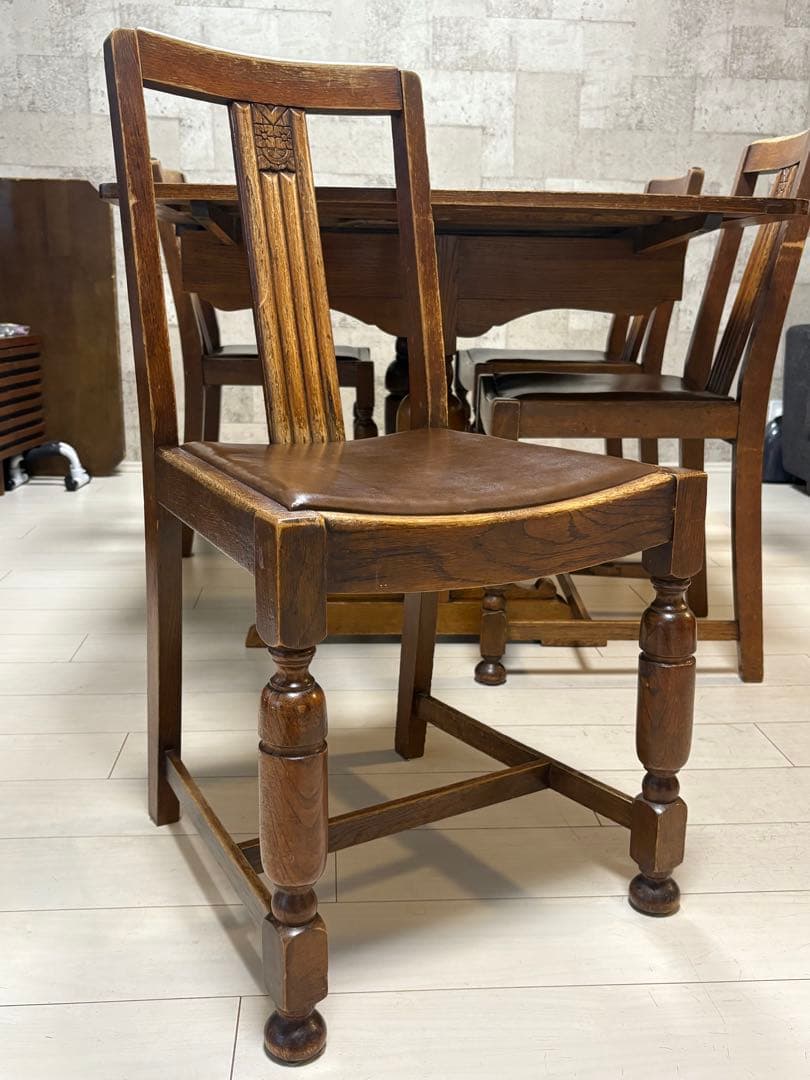 【4/5】イギリスアンティークダイニングチェア(1脚分)テーブル＆椅子3脚は別売