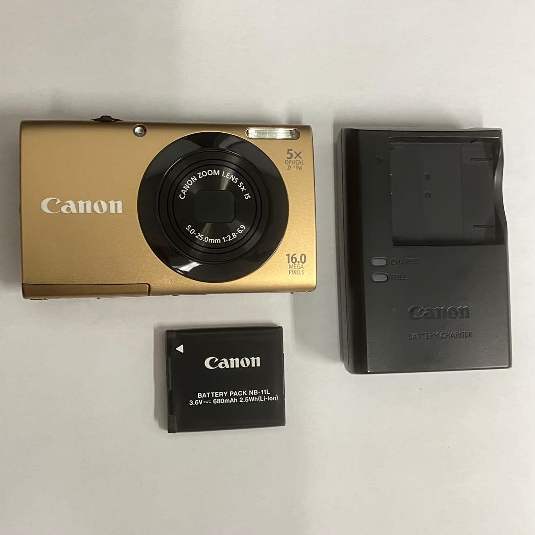 Canon PowerShot A3400 IS ゴールド キャノン デジカメ