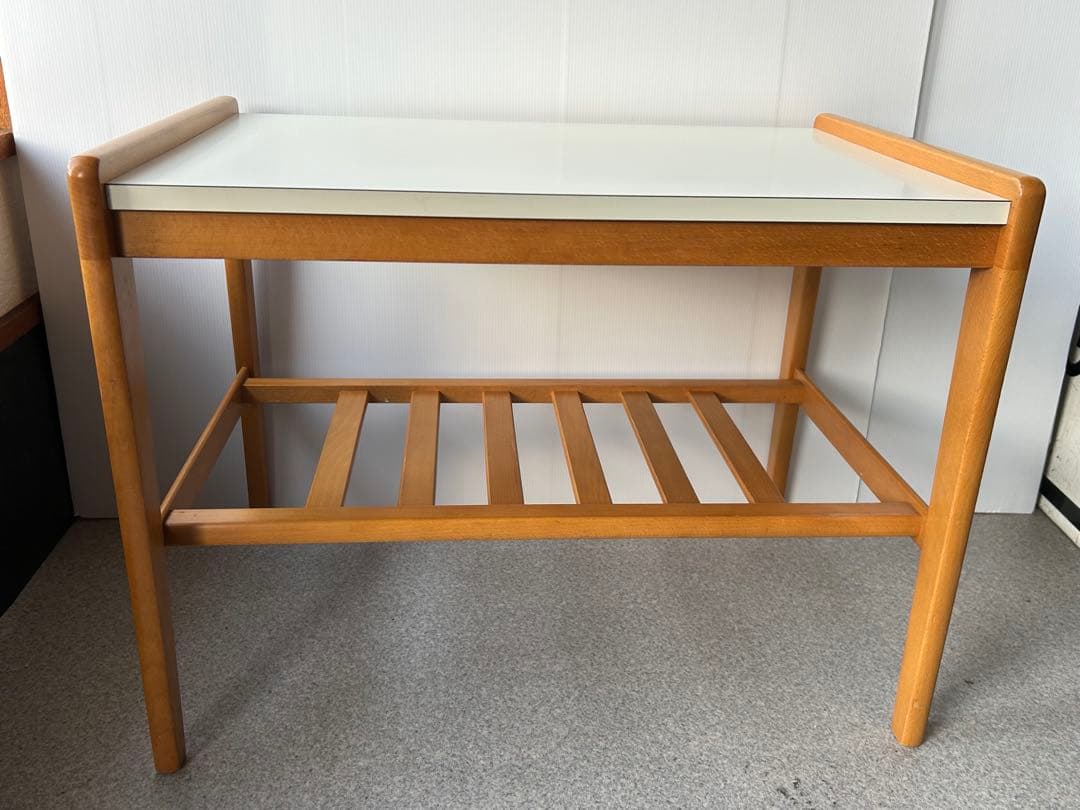 オールドカリモク　karimoku デコラトップ　サイドテーブル　ヴィンテージ