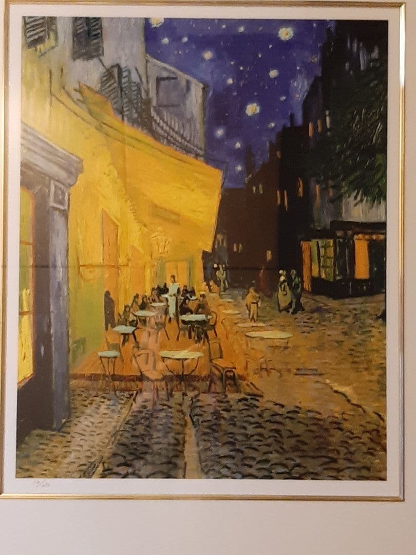 ゴッホ　シルクスクリーン　夜のカフェテラス