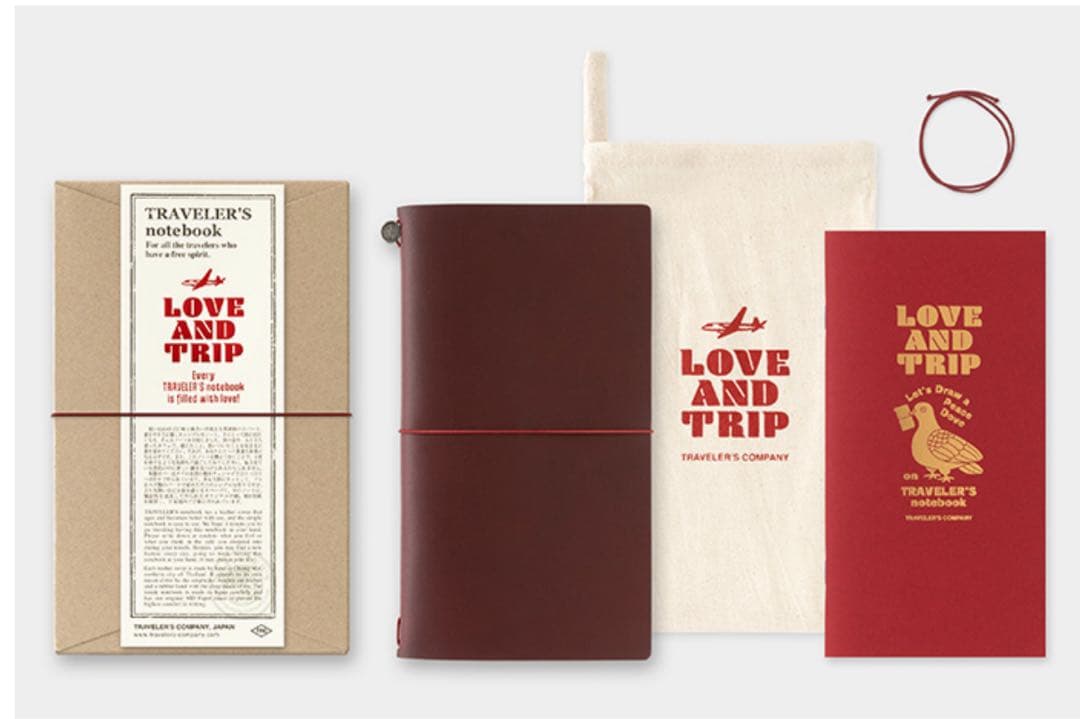 トラベラーズノート レギュラーサイズ LOVE AND TRIP レッド ラスト