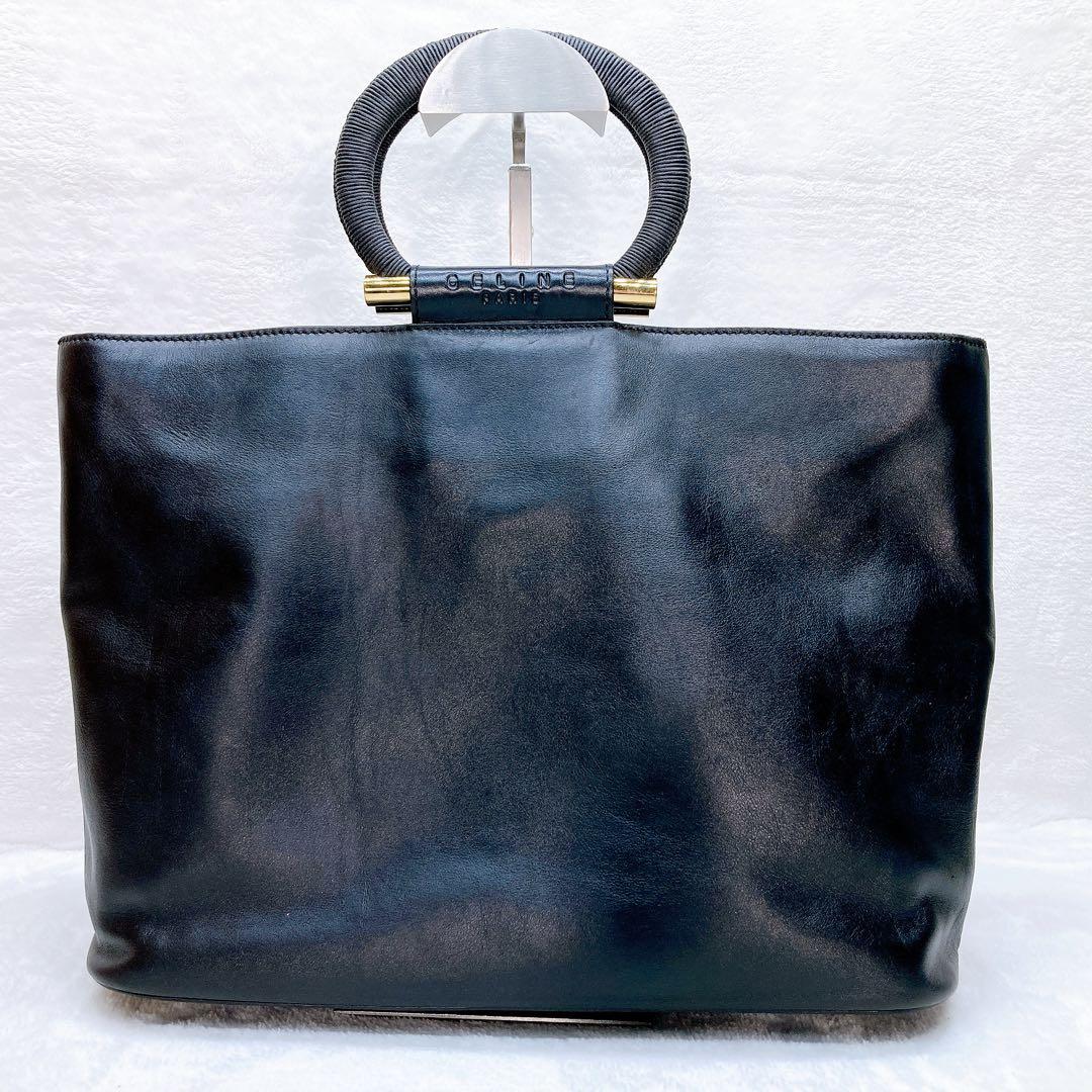 ✨綺麗✨CELINE セリーヌ サークルロゴ 2wayショルダーバッグ ブラック