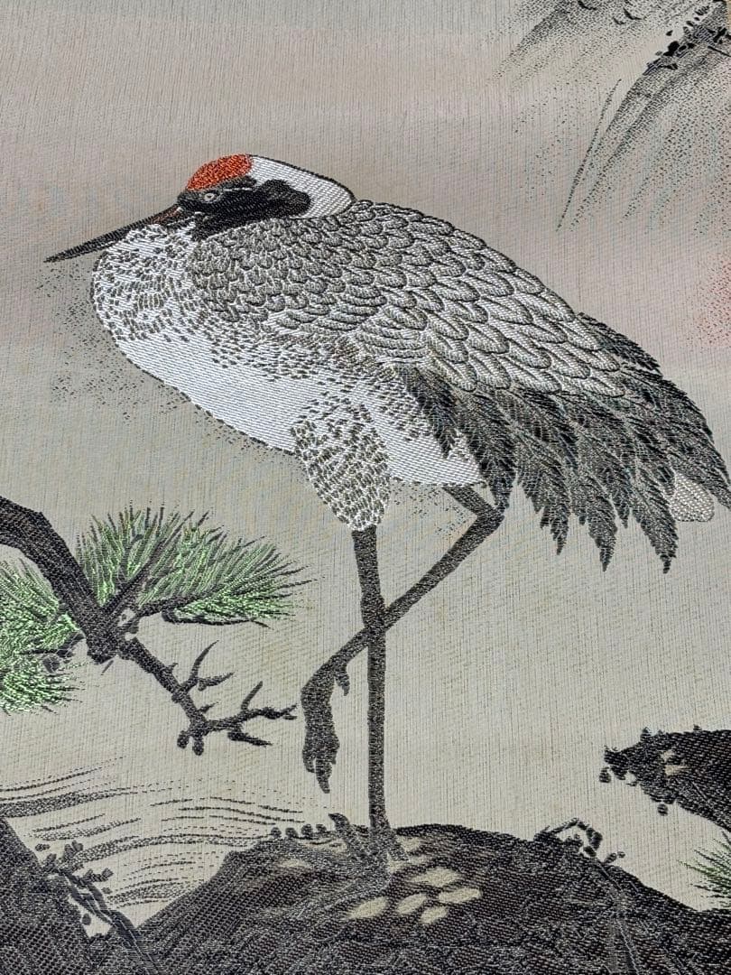 鶴の絵柄 掛け軸 JAPAN VINTAGE HANGING SCROLL