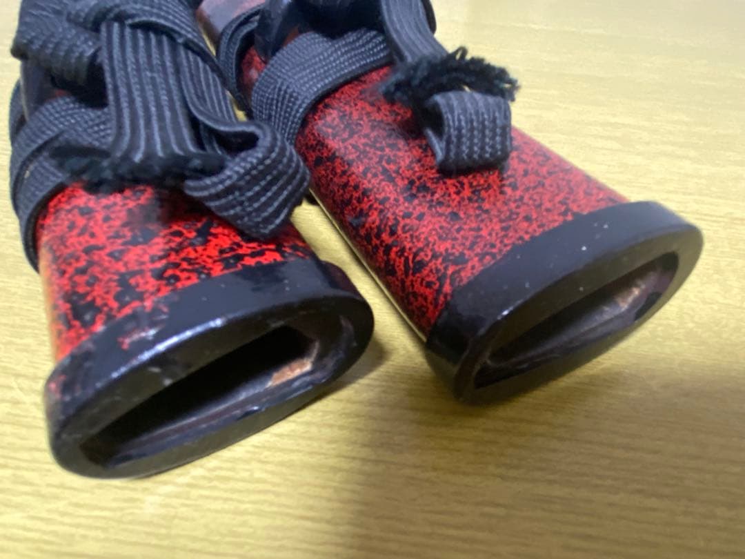 【値下げ】美術刀　赤石目セット　台座付き　模造刀