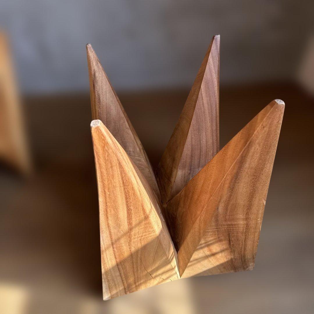 KIBIROI クリスタルサイドテーブル 無垢材 スツール オブジェ　1脚