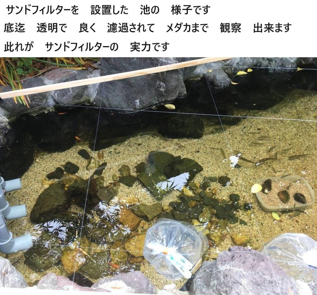 大きな亀　池対応　 サンドフィルター ミニS 濾過砂 水中モーター付き