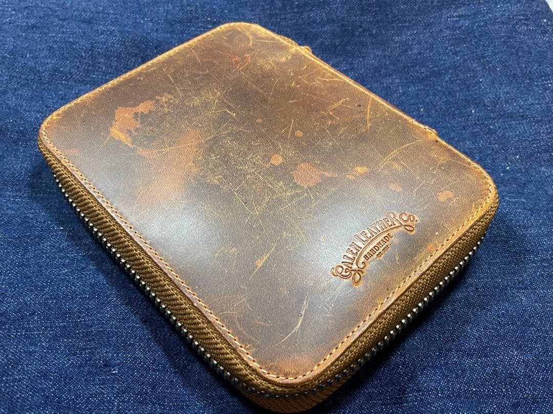 ガレンレザー 10本差しペンケース クレイジーホースブラウン