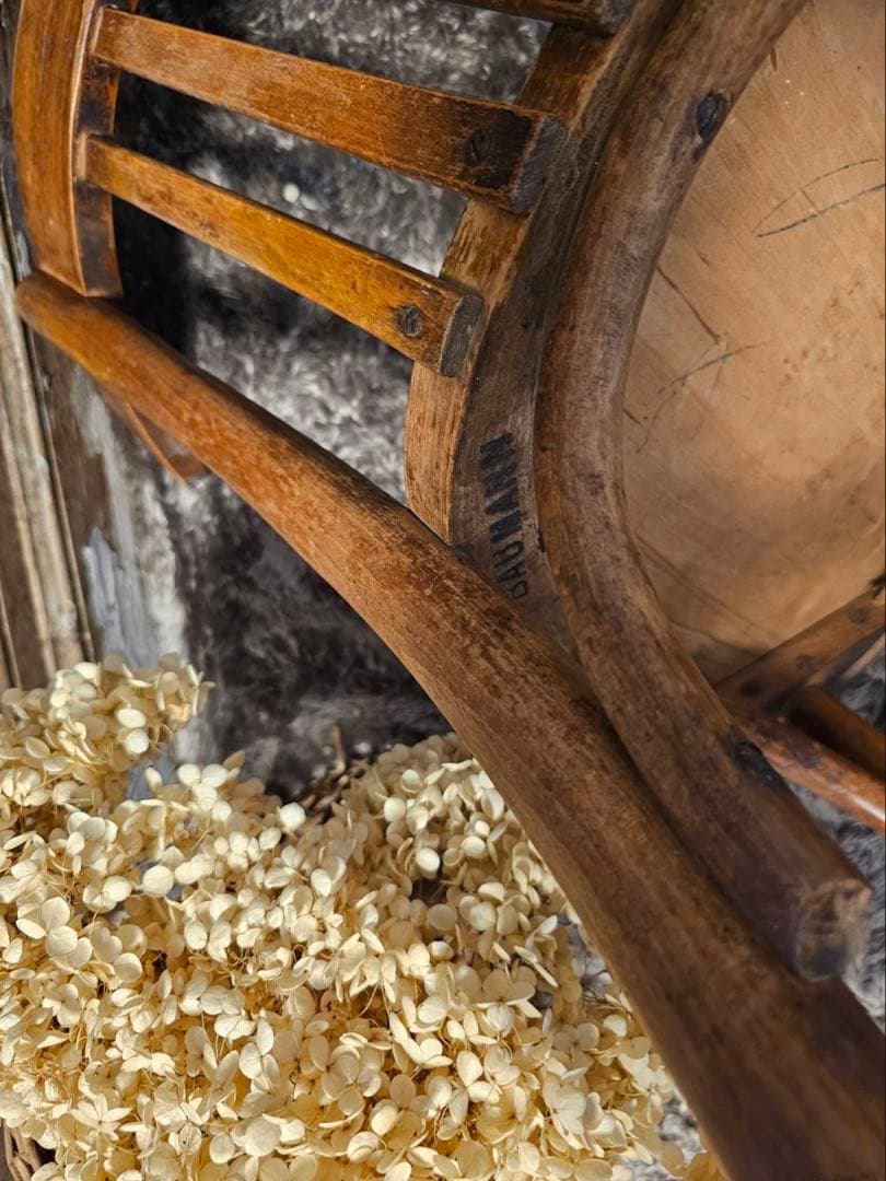 フランス　アンティーク　カフェチェアＢ　【送料込み】