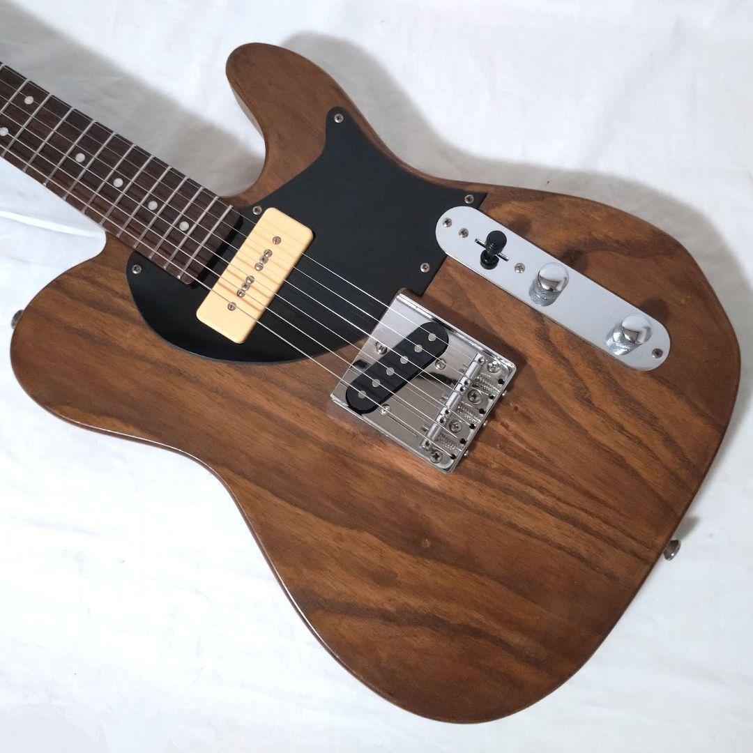 ノーブランド　テレキャスタータイプ　カスタム仕様　ナチュラルウッド　P-90