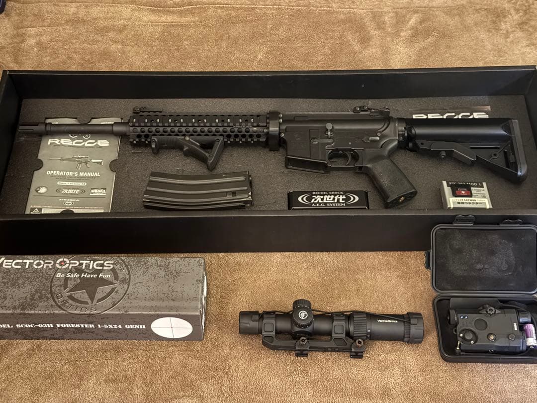 東京マルイ 次世代電動ガン レシーライフル 光学機器セット