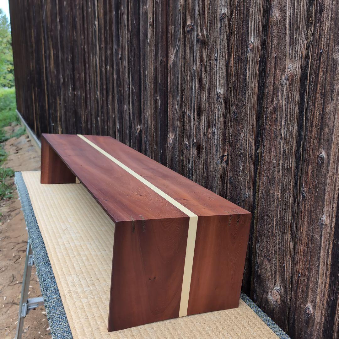 古材リメイク　桜とヒバ　コの字ラック 店舗什器　無垢の家具