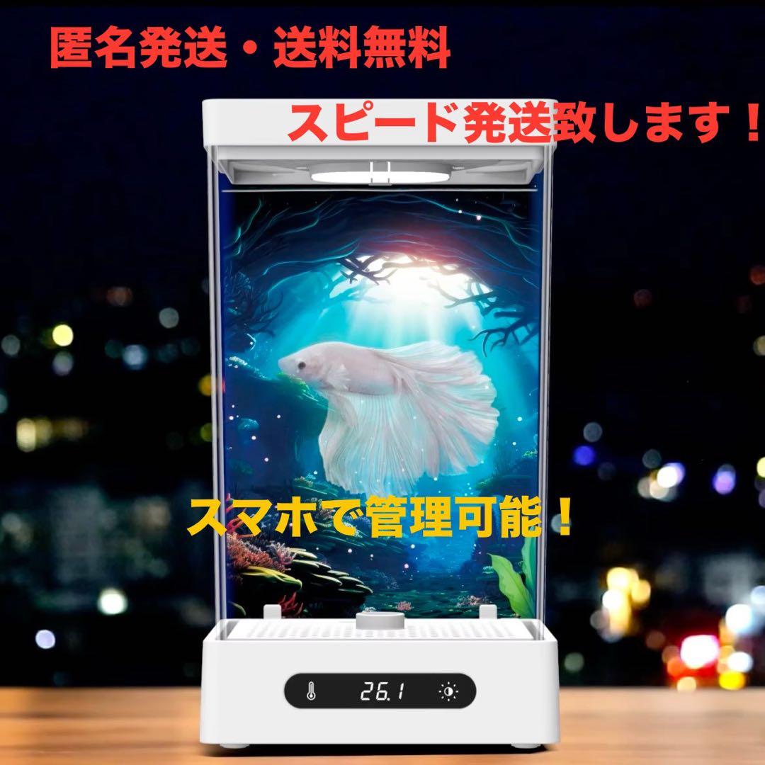 ★特価 小型観賞魚コンパクト水槽 水温調整可能 ライト付き ベタ 金魚 熱帯魚★