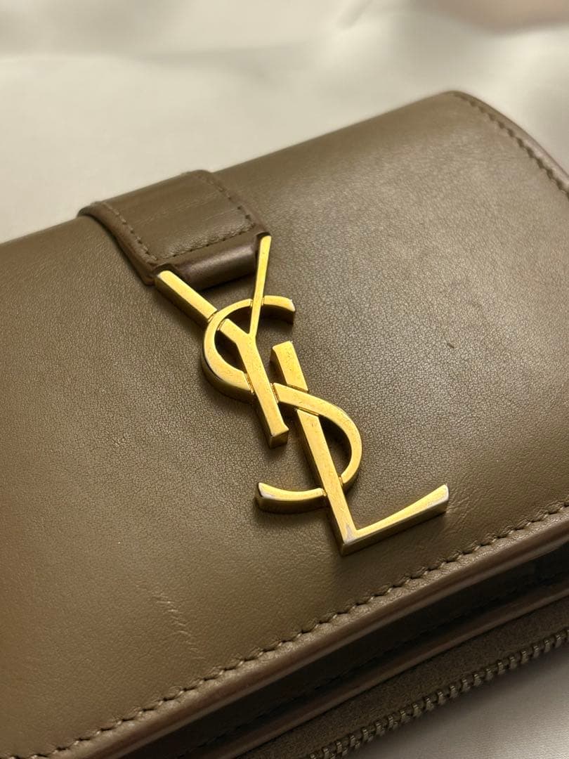 SAINT LAURENT サンローラン 二つ折り財布 ベージュ トープ