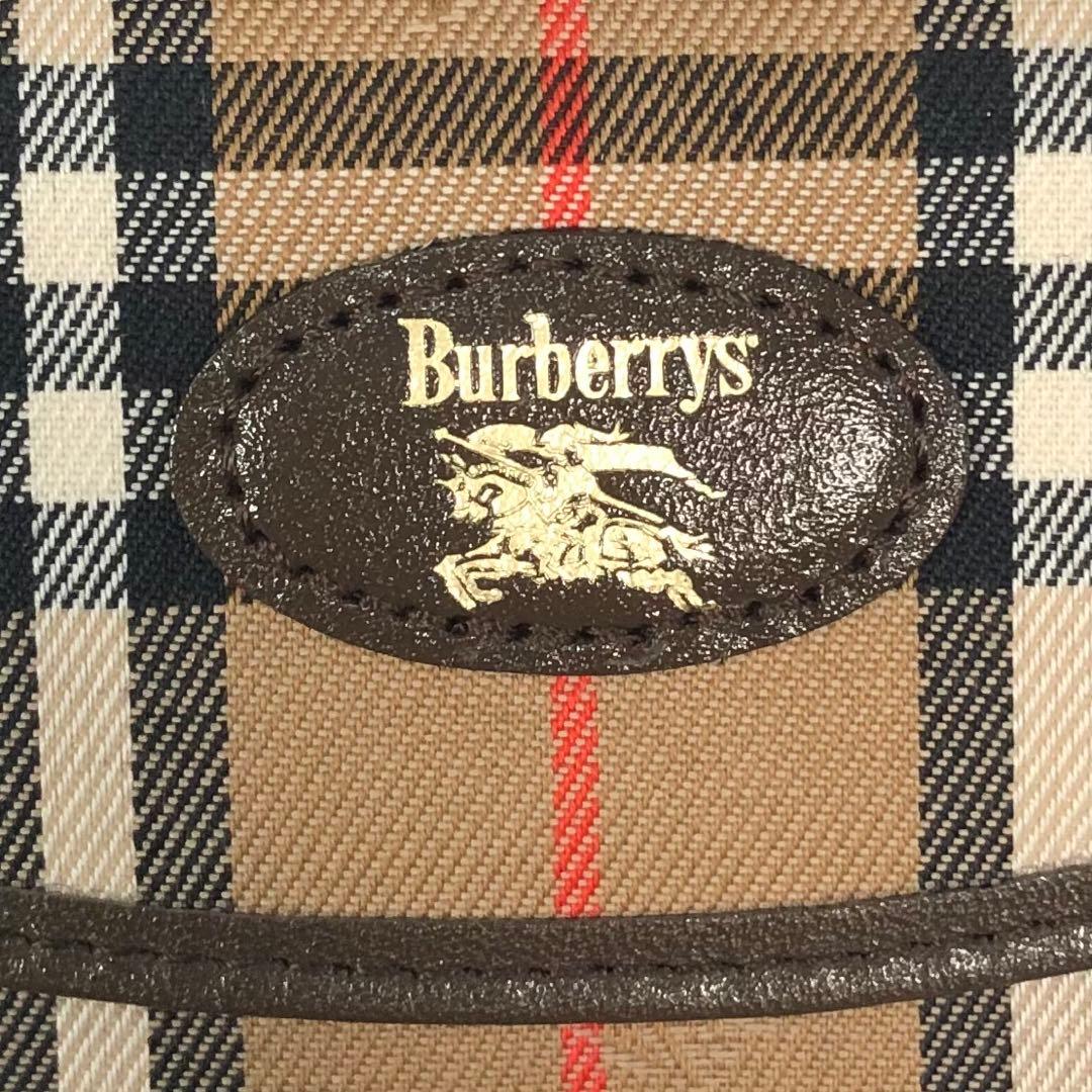 【未使用品】バーバリー 二つ折り財布 ノバチェック キャンバス ブラウン