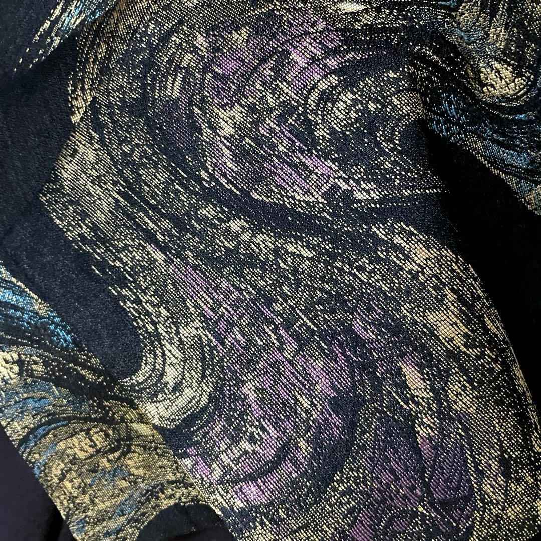 振袖フルセット　手描き友禅　成人式振袖　振袖　裄丈68 コシノブランド　焦茶色