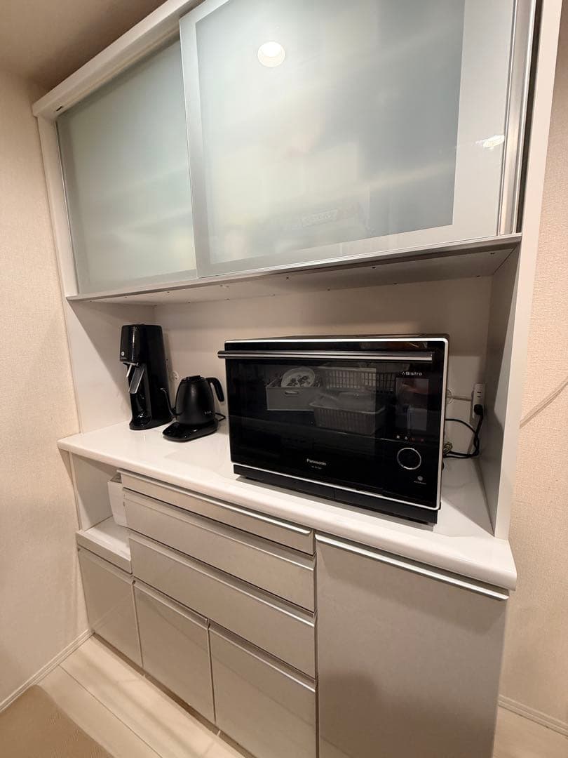 松田家具 キッチンボード スモーク 1400サイズ 1/20、1/21配送限定