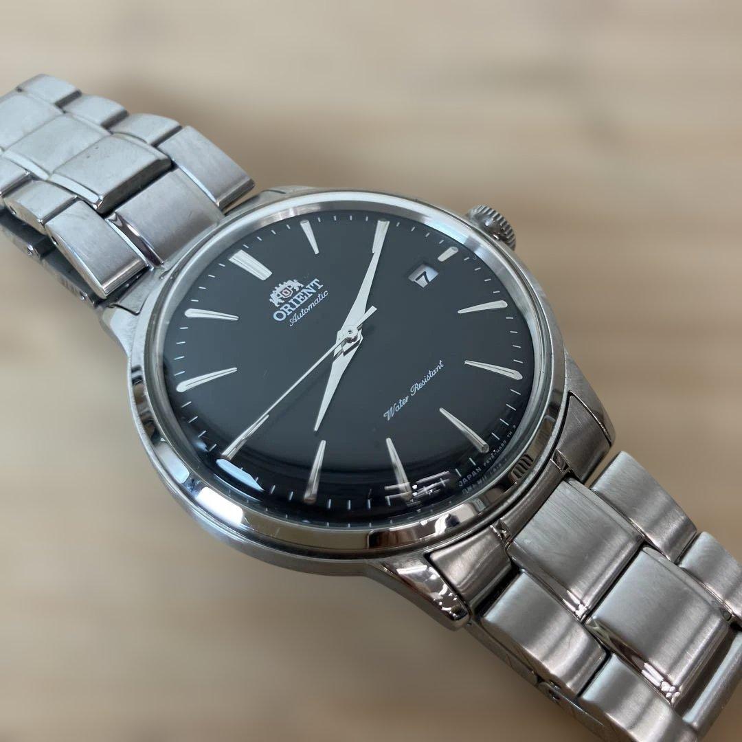 ORIENT オリエント バンビーノ 自動巻き 腕時計 黒盤 F672-UAA0