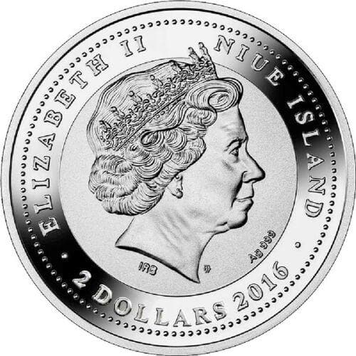 ニウエ　2016年　銀貨　$2　@6-27