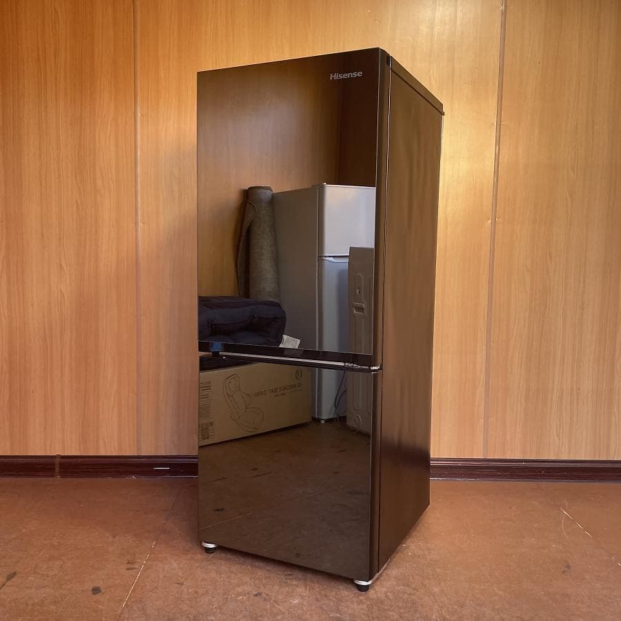 2021年製■ハイセンス 154L 冷蔵庫 ミラードア HR-G1501EM