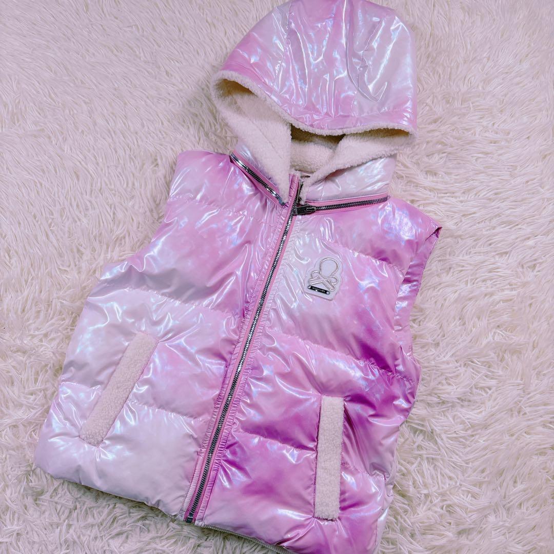 【サイズ36⭐️美品】マークアンドロナ　グラデーションホログラム中綿ベスト　ゴルフ