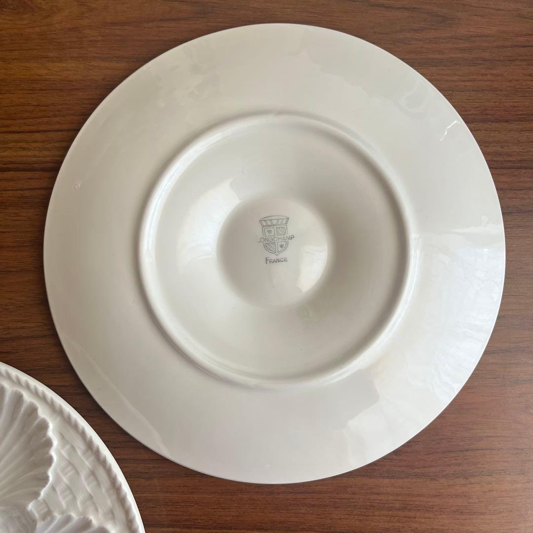 フランスアンティーク ♧ ロンシャン ♧ オイスタープレート24cm x2枚