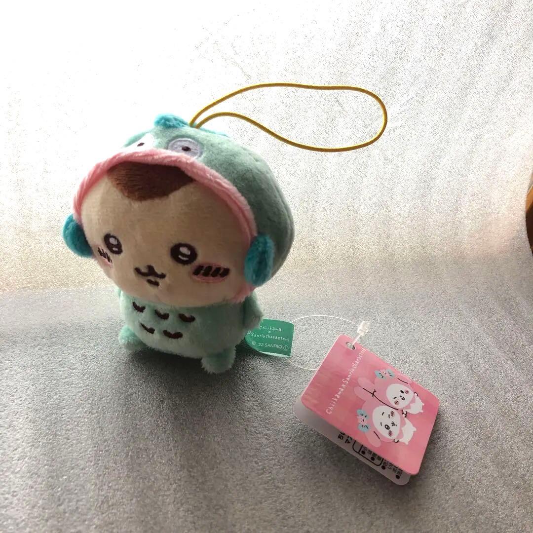 【全種】ちいかわぬいぐるみストラップ付き 約10cm ちいかわ×サンリオ