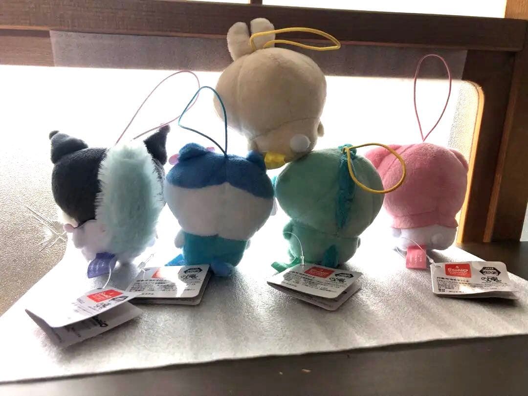 【全種】ちいかわぬいぐるみストラップ付き 約10cm ちいかわ×サンリオ