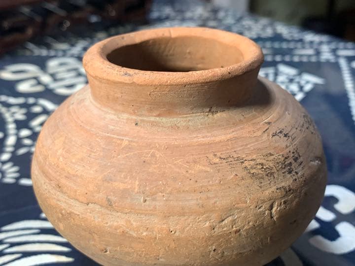 弥生時代　古陶　素焼き　甕　古壺の土器