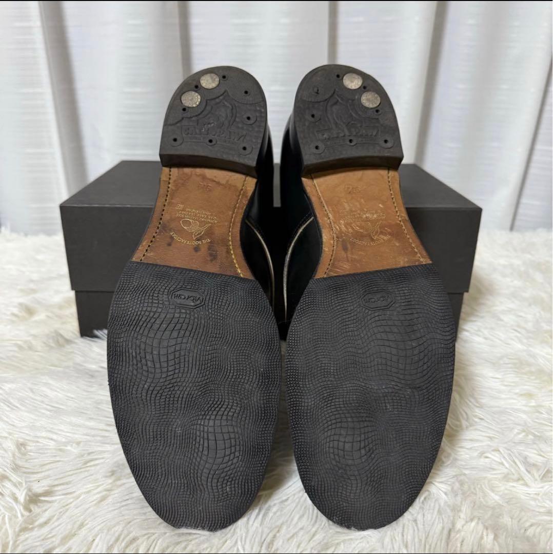 ローリングダブトリオ　マスターピース　ブラック　プレーントゥ サービスシューズ