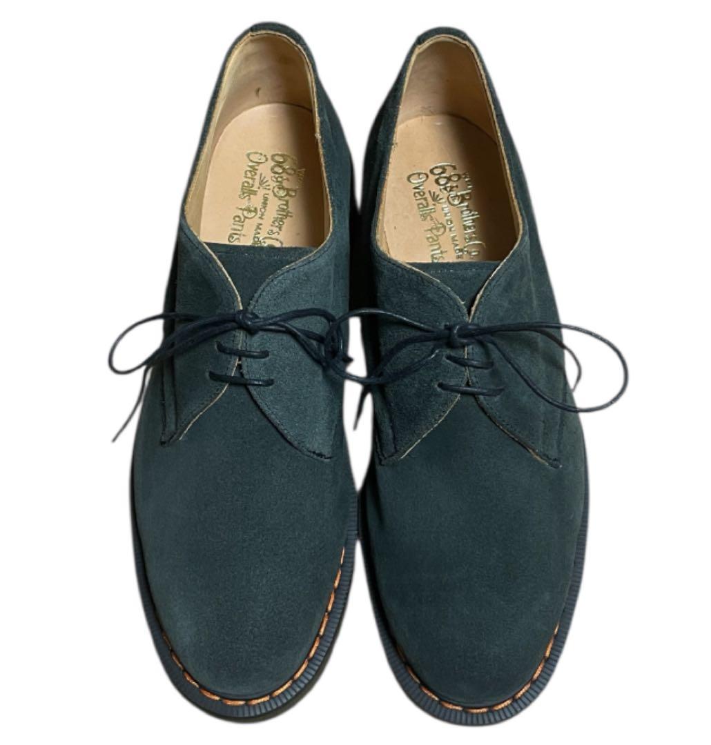 イギリス製 別注品 SOLOVAIR 3ホール レザーシューズ UK9 グリーン