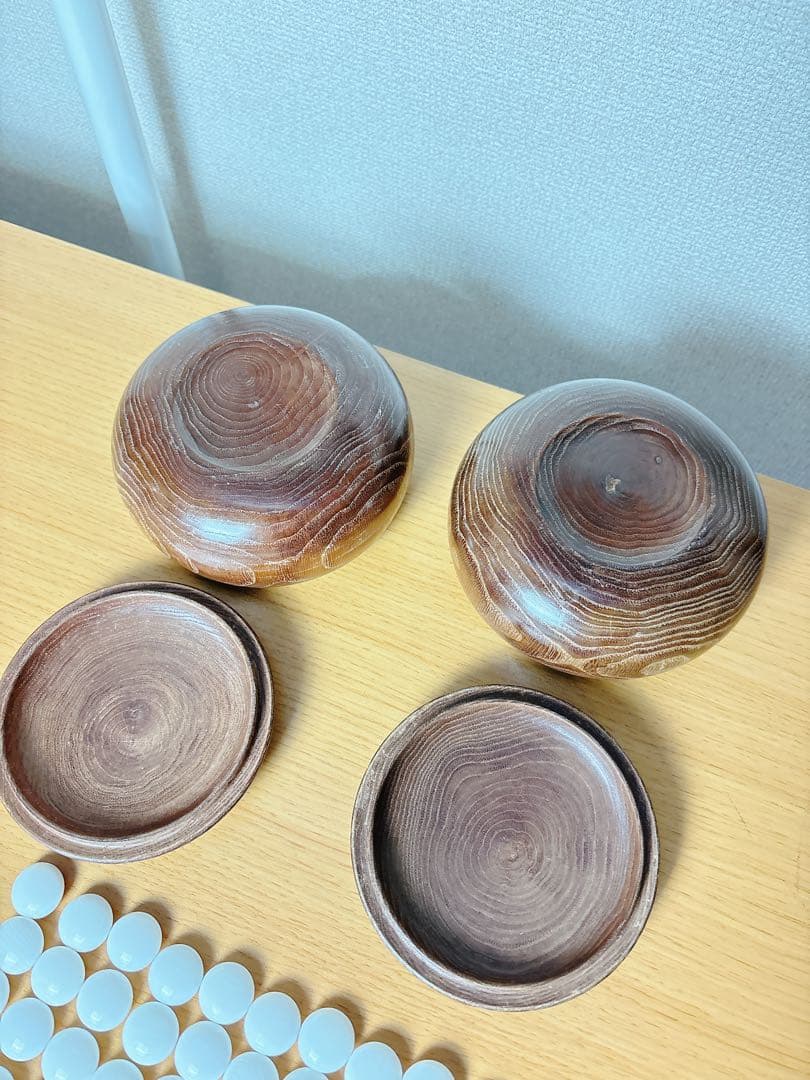 本蛤　雪印　囲碁石 木製 35号　9.9mm 最高級