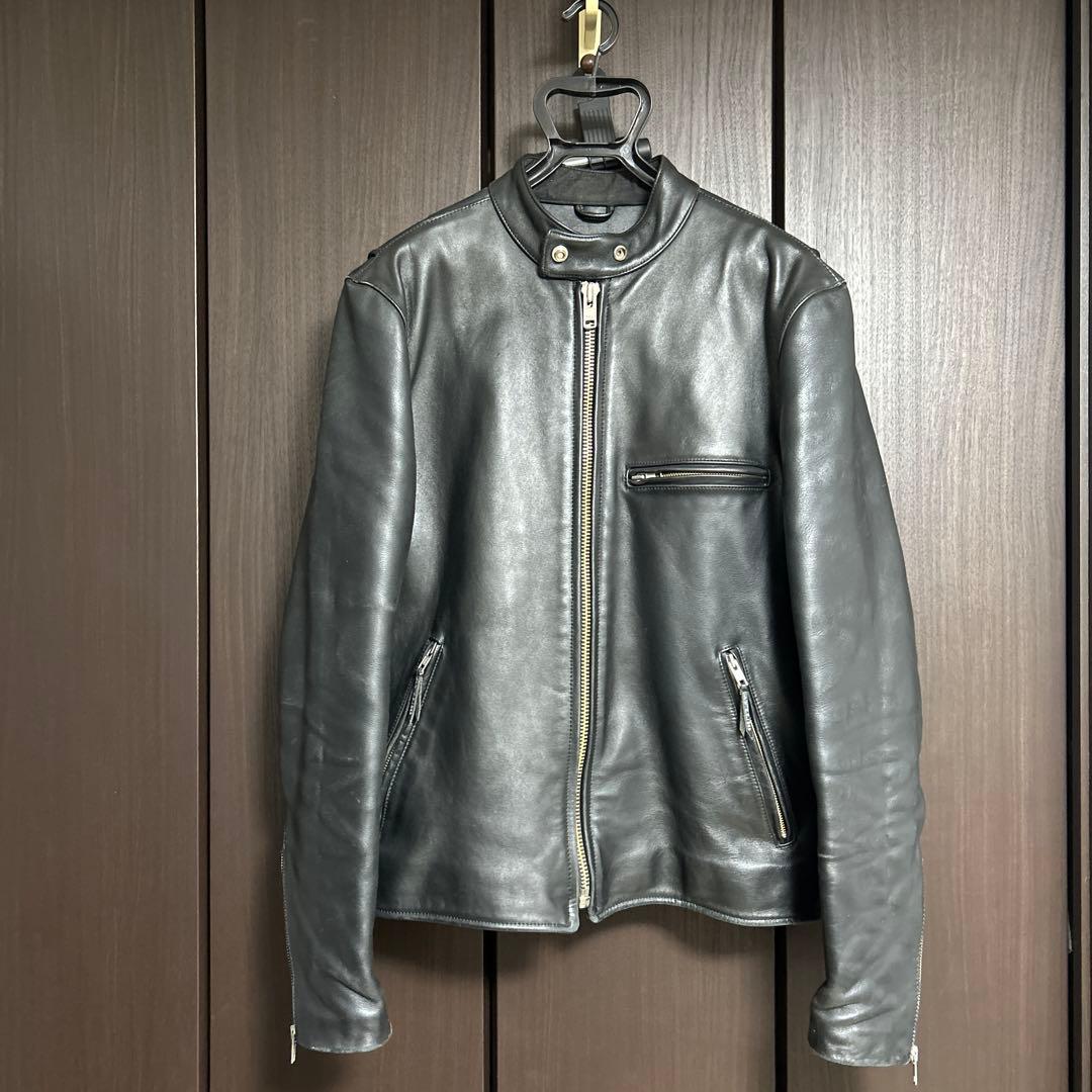 アウトロー OUTLAW レザージャケット ライダース 本革　44