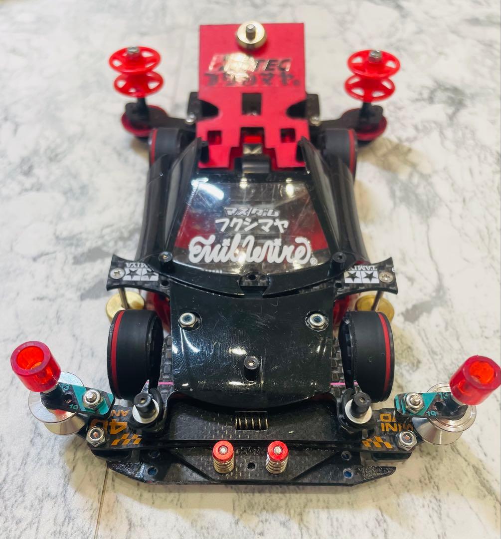 ミニ四駆　MSスギヤマ式フレキ　V字カット鳥居残し　２軸ATスラダン１軸アンカー