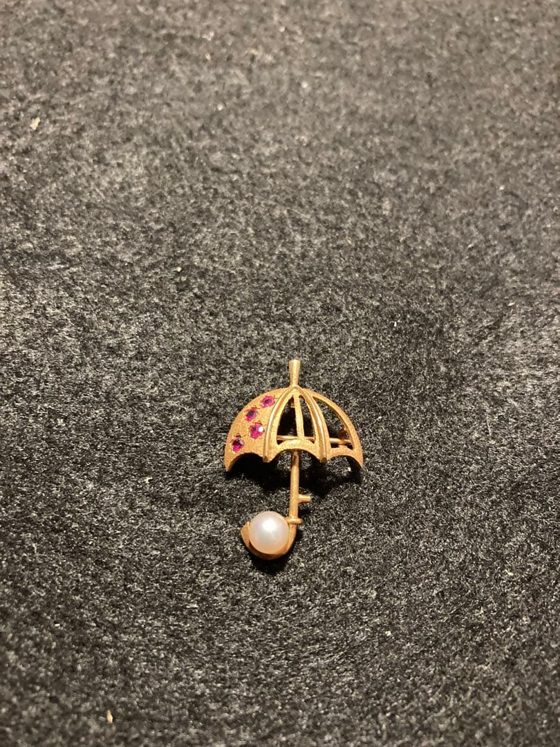 K18ペンダントトップ（真珠　ルビー)