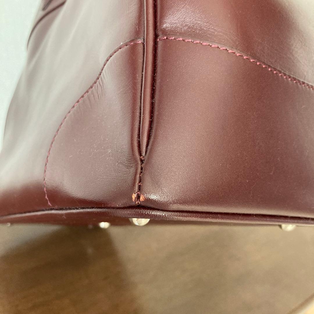 傳濱野（皇室御用達）クラッシックトートバッグ　ボルドー