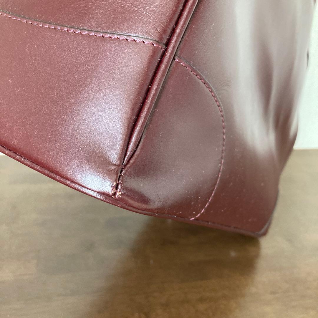 傳濱野（皇室御用達）クラッシックトートバッグ　ボルドー