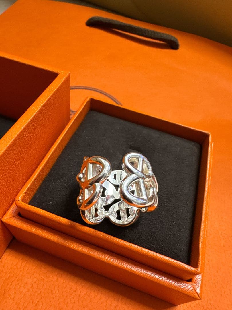 エルメス シェーヌダンクル アンシェネ リングGM サイズ51新品同様