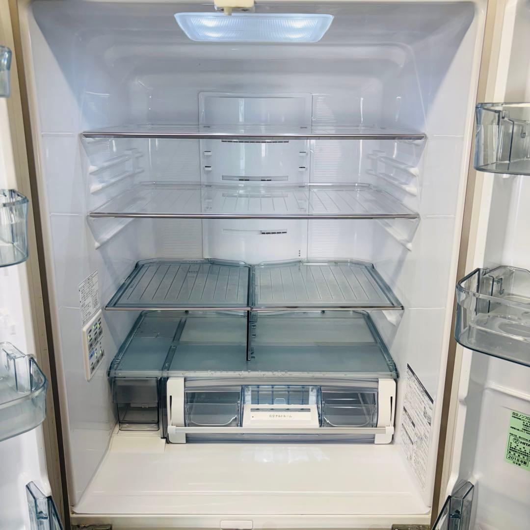 日立 430L 冷蔵庫 大容量 おしゃれガラス面 ファミリー【地域限定配送無料】