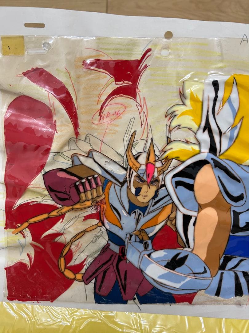 聖闘士星矢　アニメ　セル画　キグナス氷河　80年代