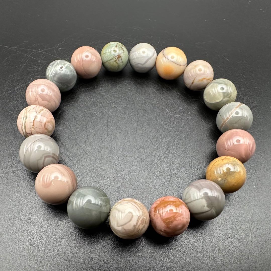 可愛いマカロンカラー！　パステルカラー　アラシャンメノウ　ブレスレット