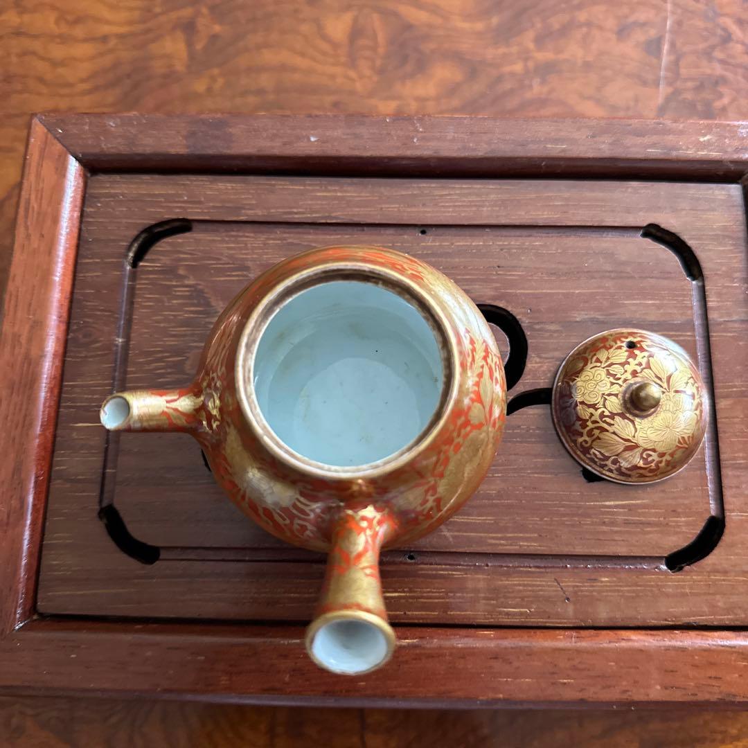 大日本永楽造　古美術　赤絵金襴手　染付急須　骨董品